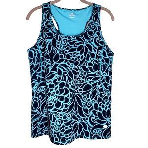 Talbots Blue Floral Athletic Top